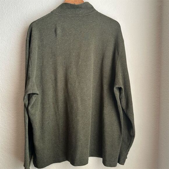 Ralph Lauren Polo Men's XL Half Zip Pullover Sweater Forest Green Long Sleeve - Picture 7 of 11
